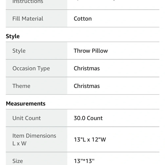 Decoration Throw Pillow Square Snowflakes Plush Pillow 13"x13" White - Picture 13 of 13